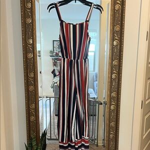 Caution To The Wind Multicolor Striped Jumpsuit